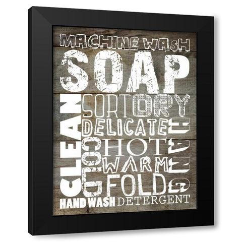 Laundry 1 Black Modern Wood Framed Art Print by Lewis, Sheldon