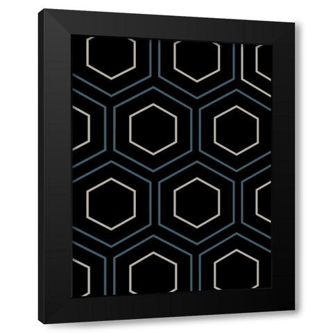 Pure Geo Abstract Black Modern Wood Framed Art Print with Double Matting by Lewis, Sheldon