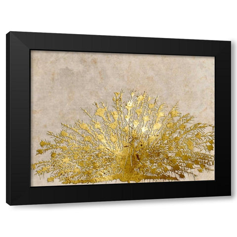 Ivory Coast Peacock Black Modern Wood Framed Art Print by Lewis, Sheldon