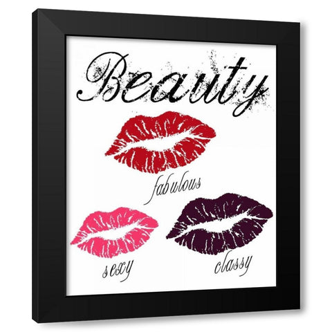 Beauty Black Modern Wood Framed Art Print by Lewis, Sheldon