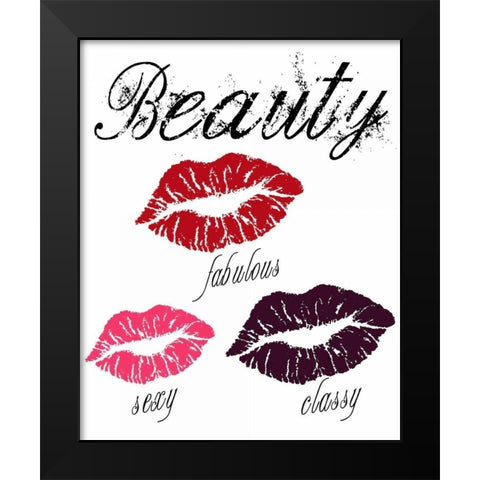 Beauty Black Modern Wood Framed Art Print by Lewis, Sheldon