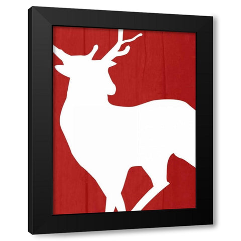 Rudolph Black Modern Wood Framed Art Print with Double Matting by Lewis, Sheldon