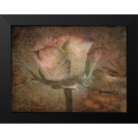Rose Faith Black Modern Wood Framed Art Print by Lewis, Sheldon