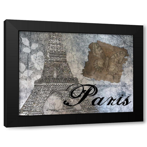 It Must Be Paris Black Modern Wood Framed Art Print with Double Matting by Lewis, Sheldon