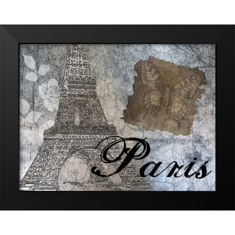 It Must Be Paris Black Modern Wood Framed Art Print by Lewis, Sheldon