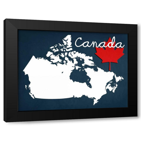 Canada Black Modern Wood Framed Art Print by Lewis, Sheldon