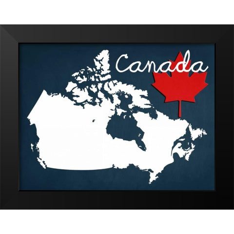Canada Black Modern Wood Framed Art Print by Lewis, Sheldon