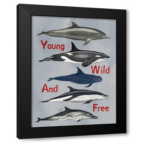 Young Wild And Free Black Modern Wood Framed Art Print by Lewis, Sheldon