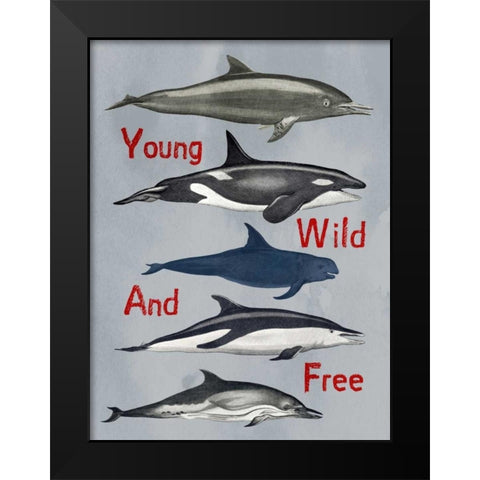 Young Wild And Free Black Modern Wood Framed Art Print by Lewis, Sheldon