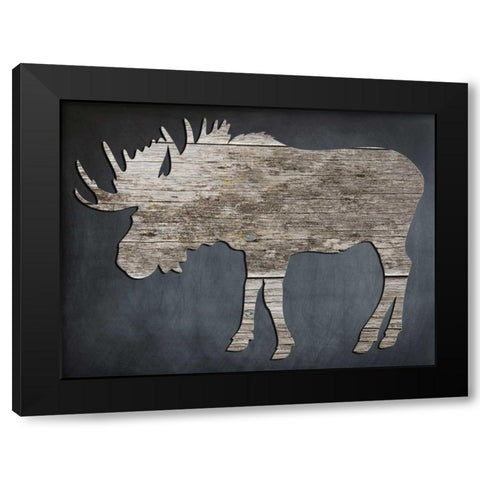 Wild Black Modern Wood Framed Art Print with Double Matting by Lewis, Sheldon
