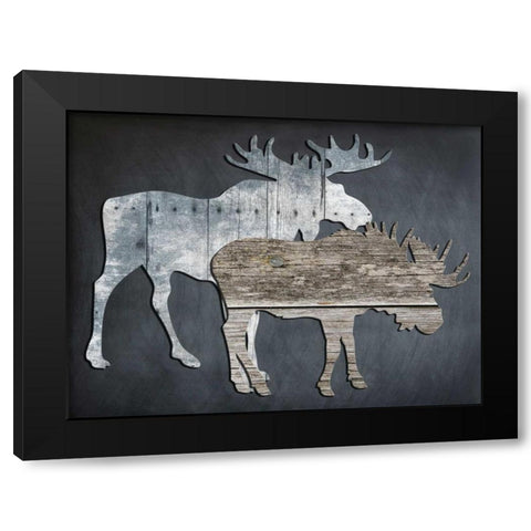 Wild World Black Modern Wood Framed Art Print by Lewis, Sheldon