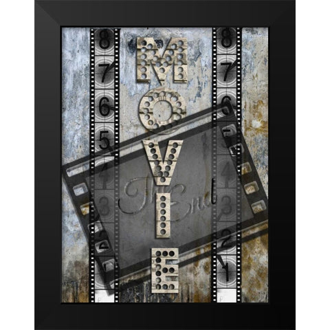 At The Movie Black Modern Wood Framed Art Print by Lewis, Sheldon