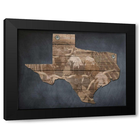 Texas Bred Black Modern Wood Framed Art Print by Lewis, Sheldon