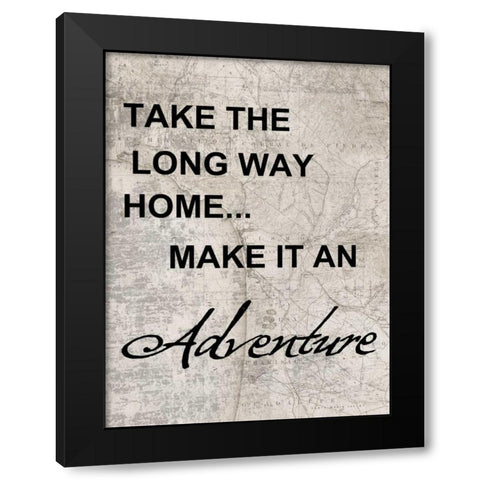 Traveling The Long Way Home Black Modern Wood Framed Art Print by Lewis, Sheldon