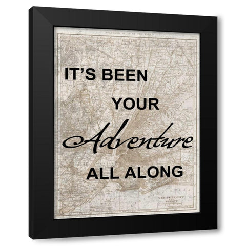 Your Travel Adventure Black Modern Wood Framed Art Print by Lewis, Sheldon