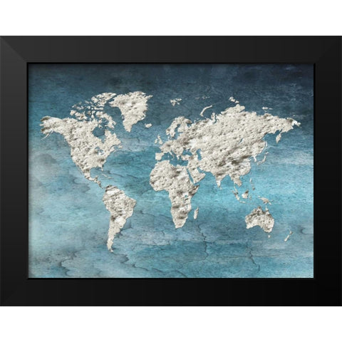 Hello World Black Modern Wood Framed Art Print by Lewis, Sheldon