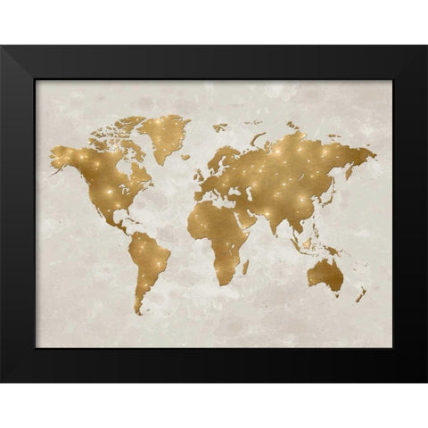 Hello World Black Modern Wood Framed Art Print by Lewis, Sheldon