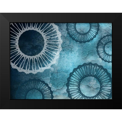 London Flat Abstract Black Modern Wood Framed Art Print by Lewis, Sheldon
