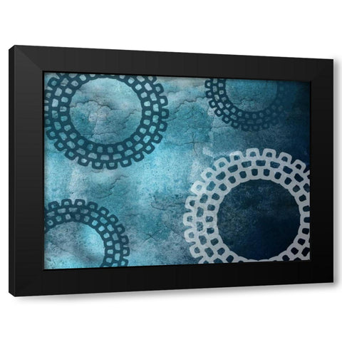London Studio Abstract Black Modern Wood Framed Art Print with Double Matting by Lewis, Sheldon