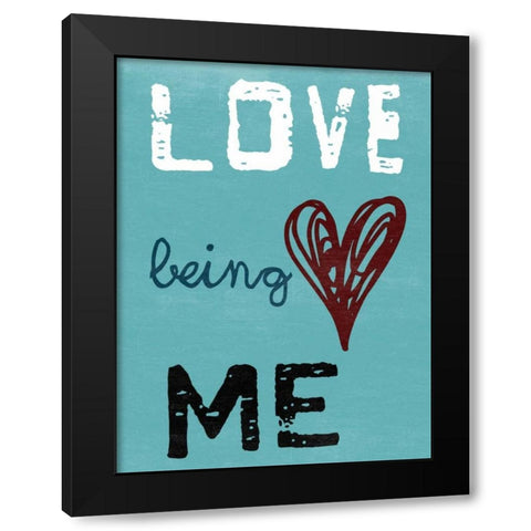 Being Me Black Modern Wood Framed Art Print by Lewis, Sheldon
