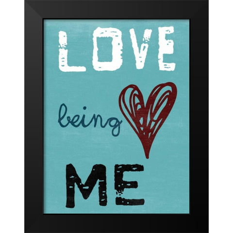 Being Me Black Modern Wood Framed Art Print by Lewis, Sheldon