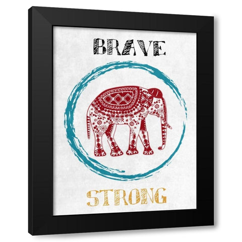 Brave Black Modern Wood Framed Art Print by Lewis, Sheldon