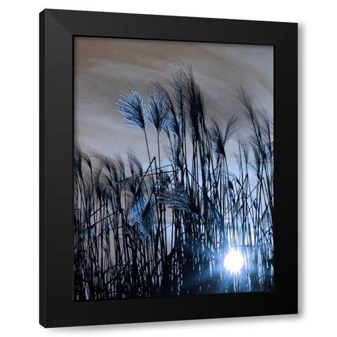 Blue Sunset 1 Black Modern Wood Framed Art Print by Lewis, Sheldon