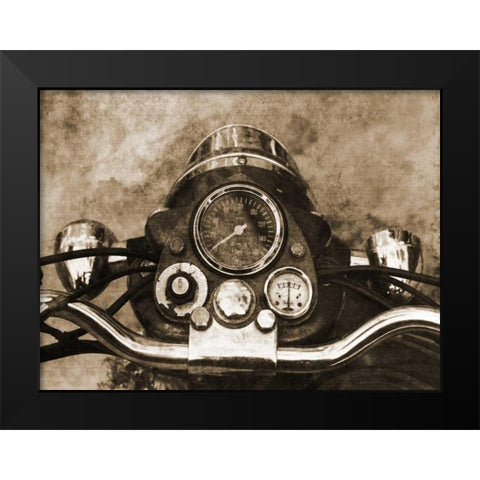 Ride It Black Modern Wood Framed Art Print by Lewis, Sheldon