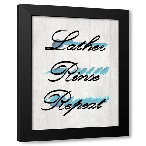 Lather Black Modern Wood Framed Art Print by Lewis, Sheldon