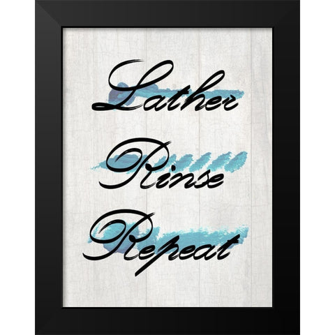 Lather Black Modern Wood Framed Art Print by Lewis, Sheldon
