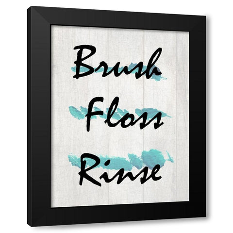 Brush Black Modern Wood Framed Art Print by Lewis, Sheldon