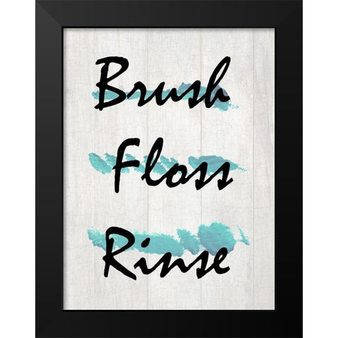 Brush Black Modern Wood Framed Art Print by Lewis, Sheldon