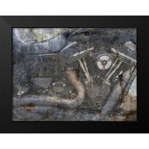 Pump And Ride Black Modern Wood Framed Art Print by Lewis, Sheldon