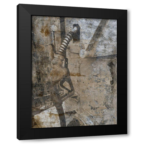 Self Service Pump B Black Modern Wood Framed Art Print by Lewis, Sheldon