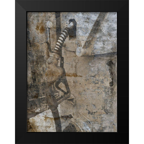 Self Service Pump B Black Modern Wood Framed Art Print by Lewis, Sheldon