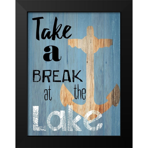 Lake Time Black Modern Wood Framed Art Print by Lewis, Sheldon