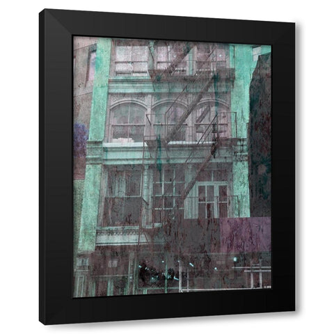 TRIBECA Black Modern Wood Framed Art Print with Double Matting by Lewis, Sheldon