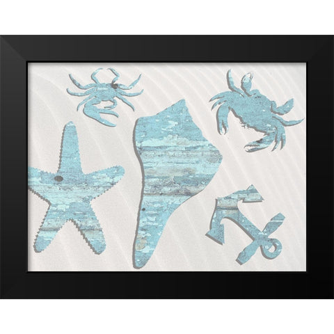 Sandy Bay Black Modern Wood Framed Art Print by Lewis, Sheldon