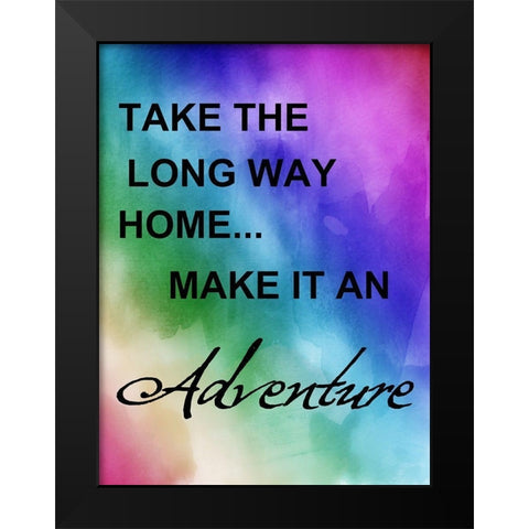 Bright Way Black Modern Wood Framed Art Print by Lewis, Sheldon