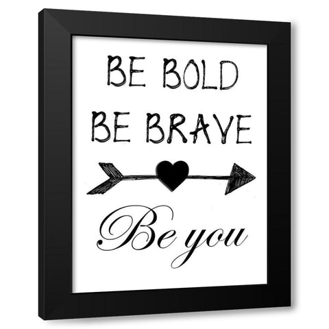 Be You Black Modern Wood Framed Art Print by Lewis, Sheldon