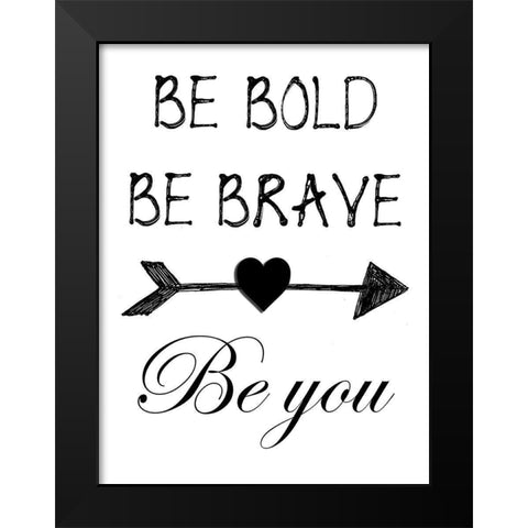 Be You Black Modern Wood Framed Art Print by Lewis, Sheldon