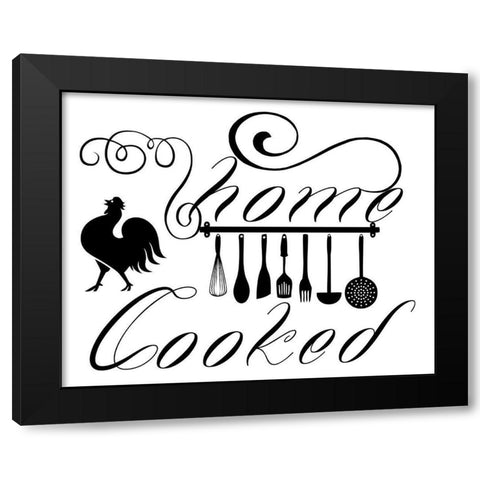 Home Cooked Black Modern Wood Framed Art Print by Lewis, Sheldon
