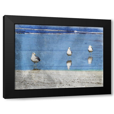 Three Is Company Black Modern Wood Framed Art Print with Double Matting by Lewis, Sheldon