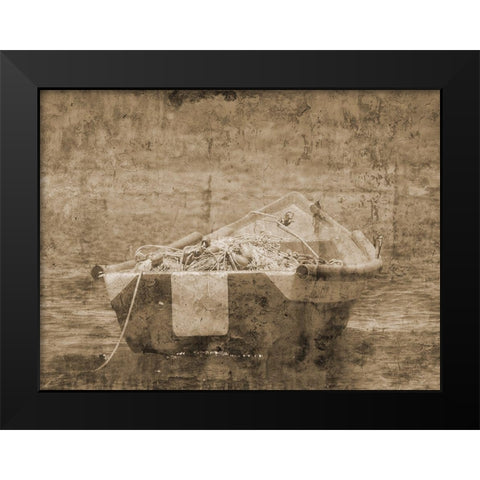 Out To Sea 1 Black Modern Wood Framed Art Print by Lewis, Sheldon
