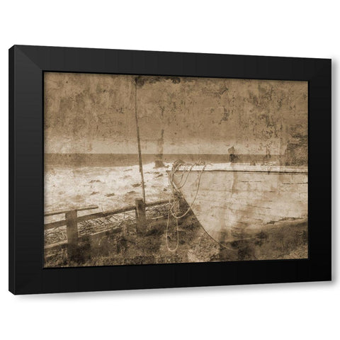 Out To Sea Black Modern Wood Framed Art Print by Lewis, Sheldon