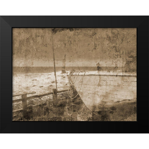 Out To Sea Black Modern Wood Framed Art Print by Lewis, Sheldon