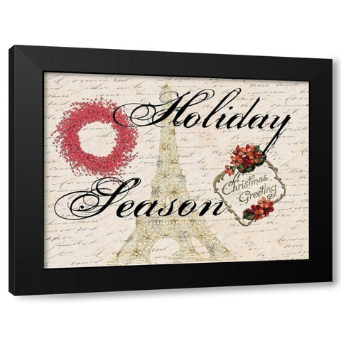 Parisian Holiday Black Modern Wood Framed Art Print by Lewis, Sheldon