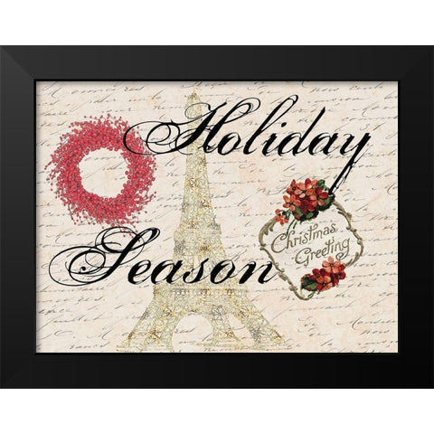 Parisian Holiday Black Modern Wood Framed Art Print by Lewis, Sheldon