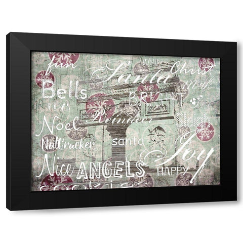 Christmas For You Black Modern Wood Framed Art Print by Lewis, Sheldon