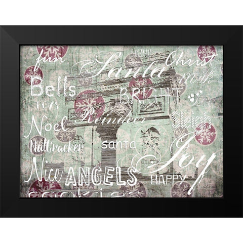 Christmas For You Black Modern Wood Framed Art Print by Lewis, Sheldon